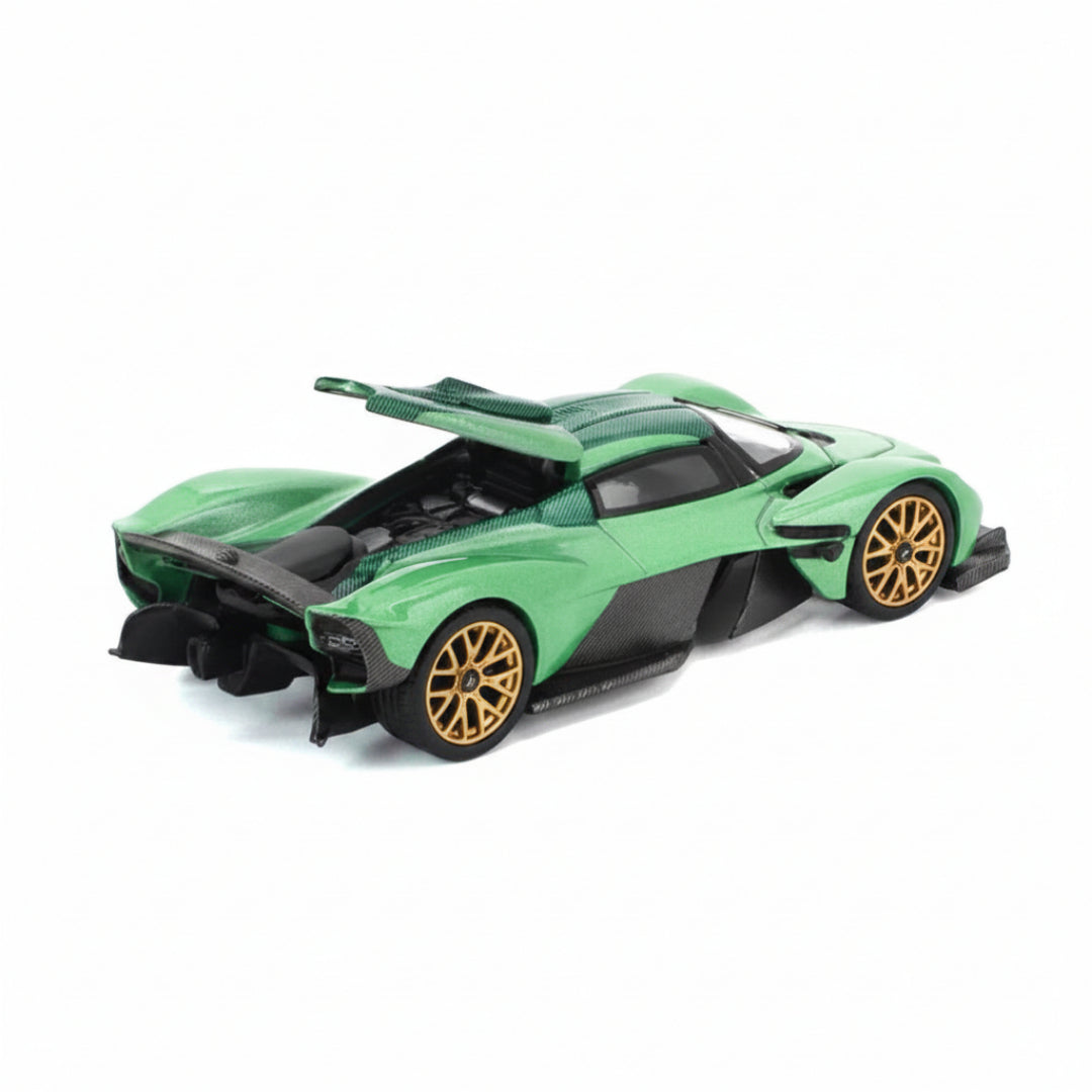 POP RACE Aston Martin Valkyrie Iridescent Emerald PR640269 1:64 Diecast Model Car