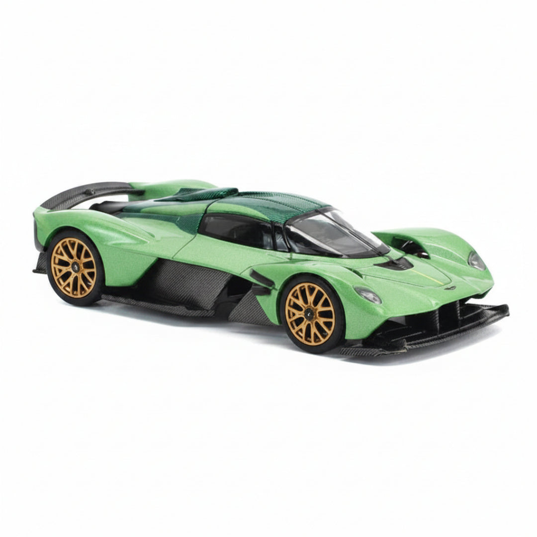 POP RACE Aston Martin Valkyrie Iridescent Emerald PR640269 1:64 Diecast Model Car