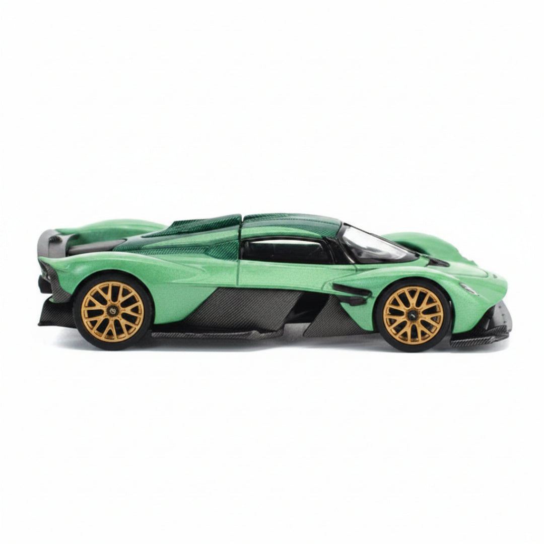 POP RACE Aston Martin Valkyrie Iridescent Emerald PR640269 1:64 Diecast Model Car