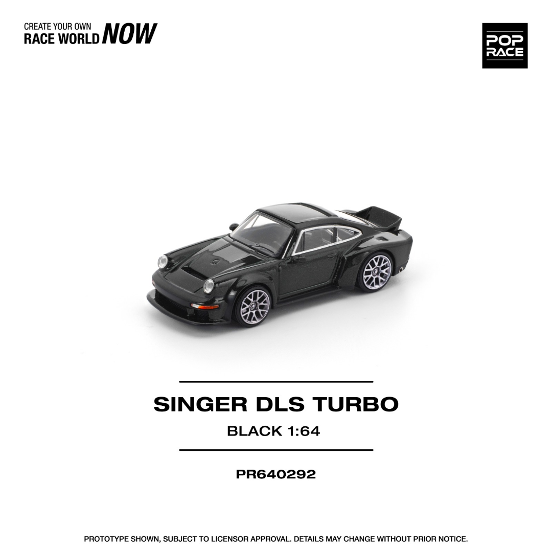 POP RACE Singer DLS Turbo Road Black PR640292 1:64 Diecast Model Car