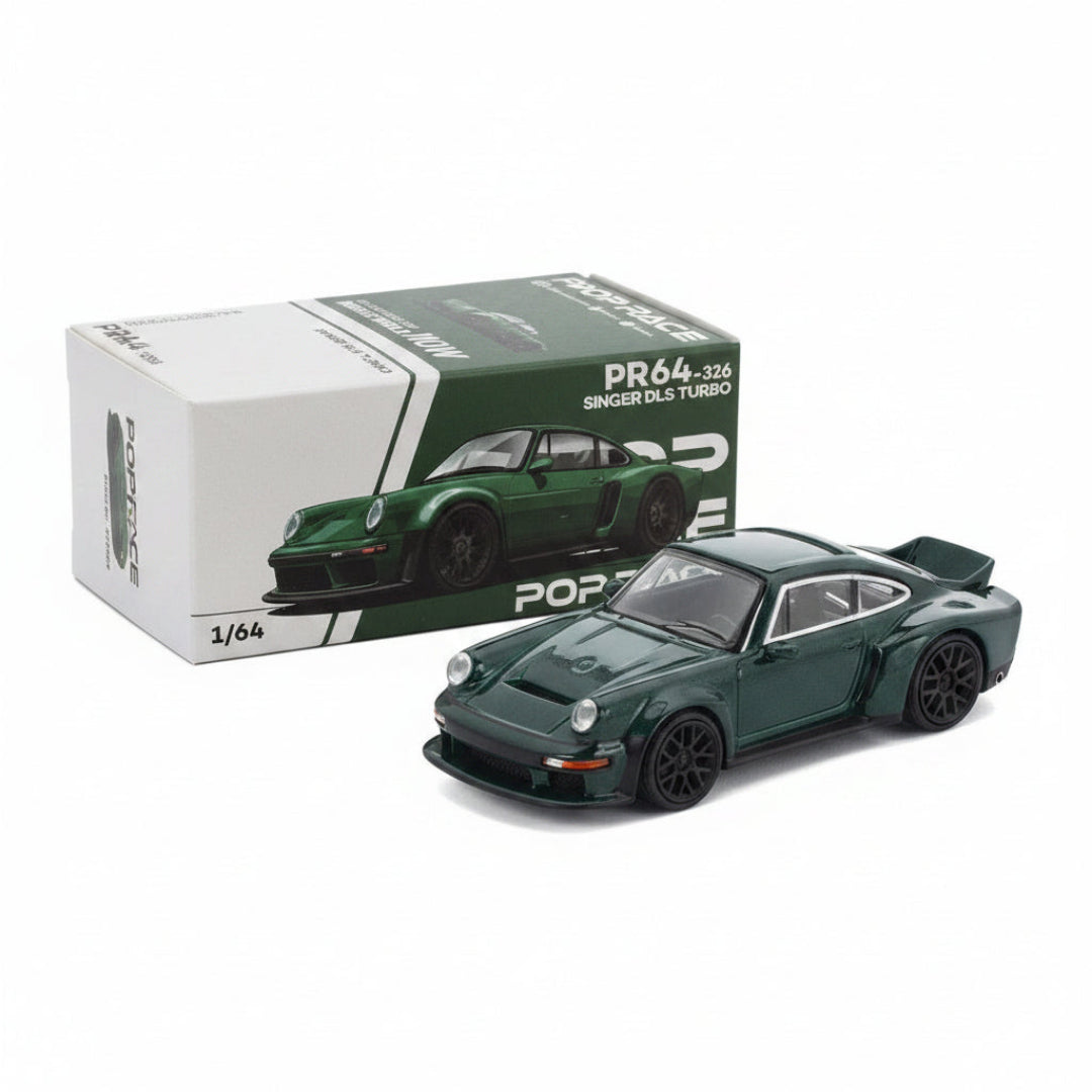 POP RACE Singer DLS Turbo Road Green PR640326 1:64 Diecast Model Car