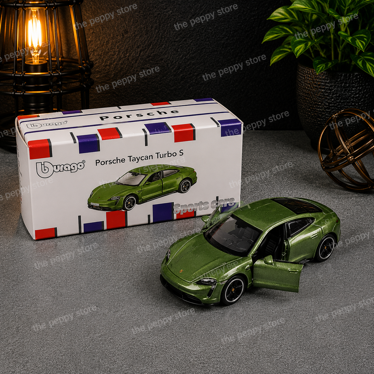 Official Bburago Porsche Taycan Turbo S - 1 : 64 Diecast Scale Model