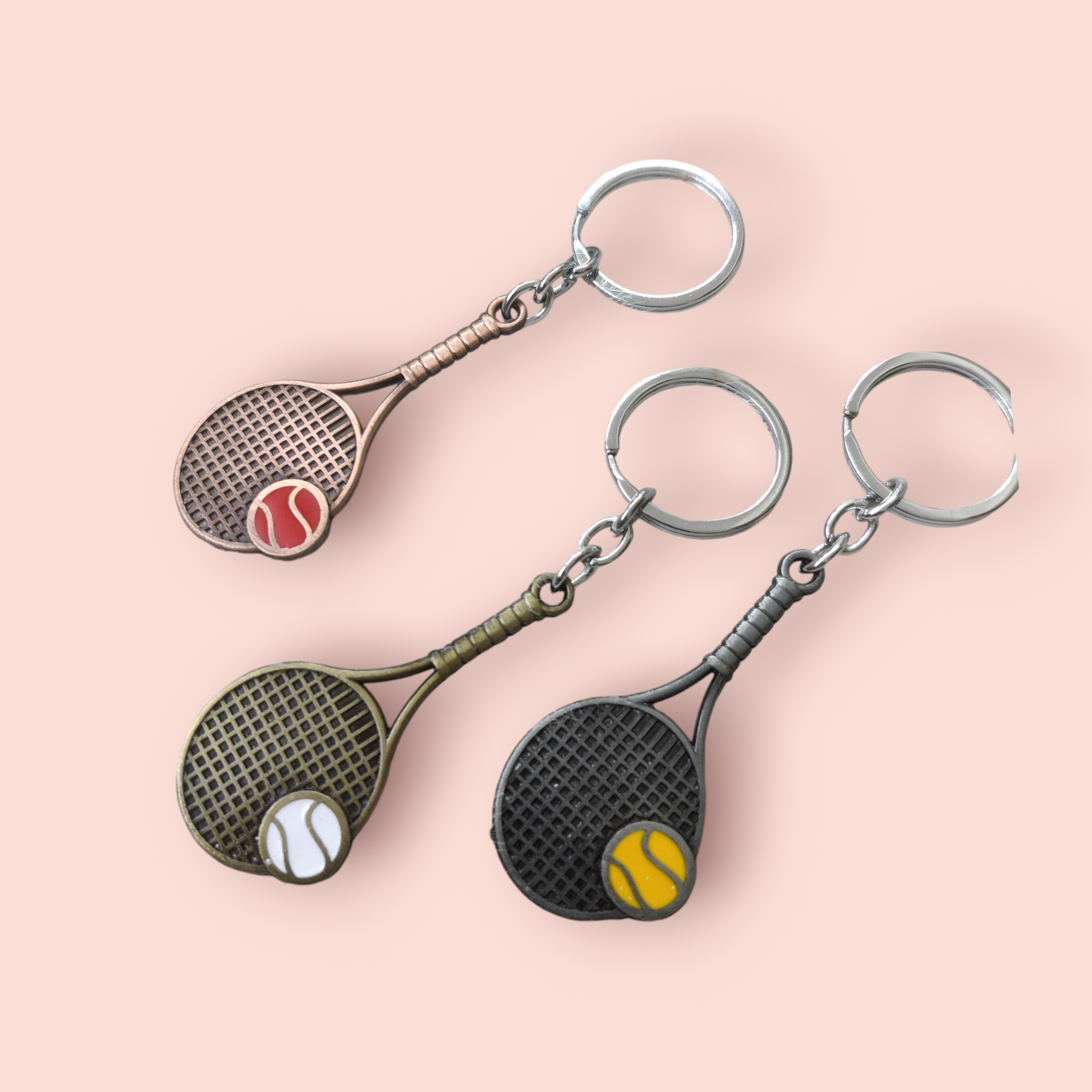 2D Tennis Metal Keychain (Choose From Drop Down Menu)