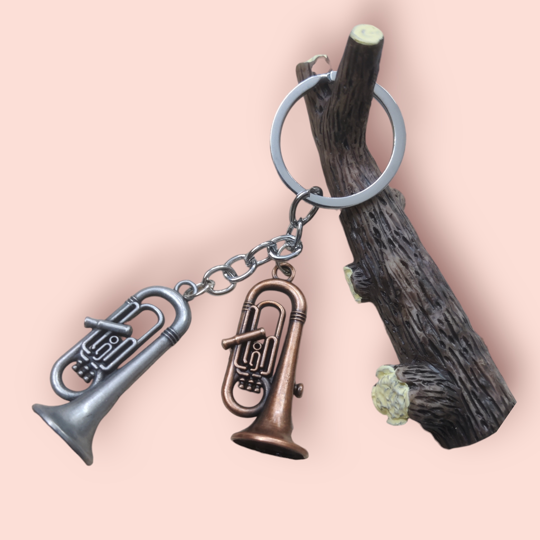 2 - In-1 Trumpet Metal Keychain