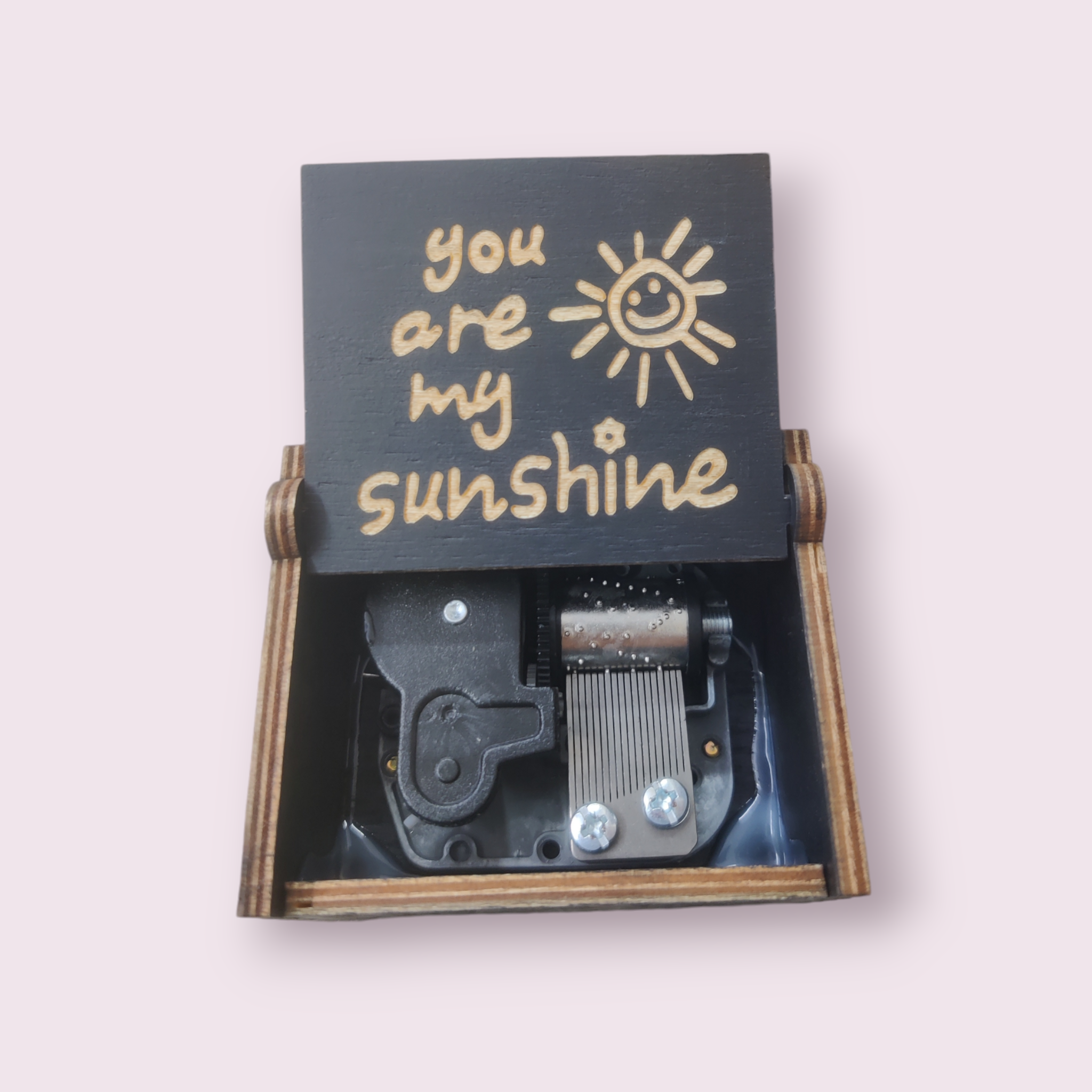 You Are My Sunshine Self-Winding Black Music Box