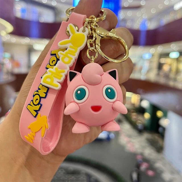 Pokemon Silicon Keychains with Bag Charm and Strap(Select from Dropdown Menu) - ThePeppyStore