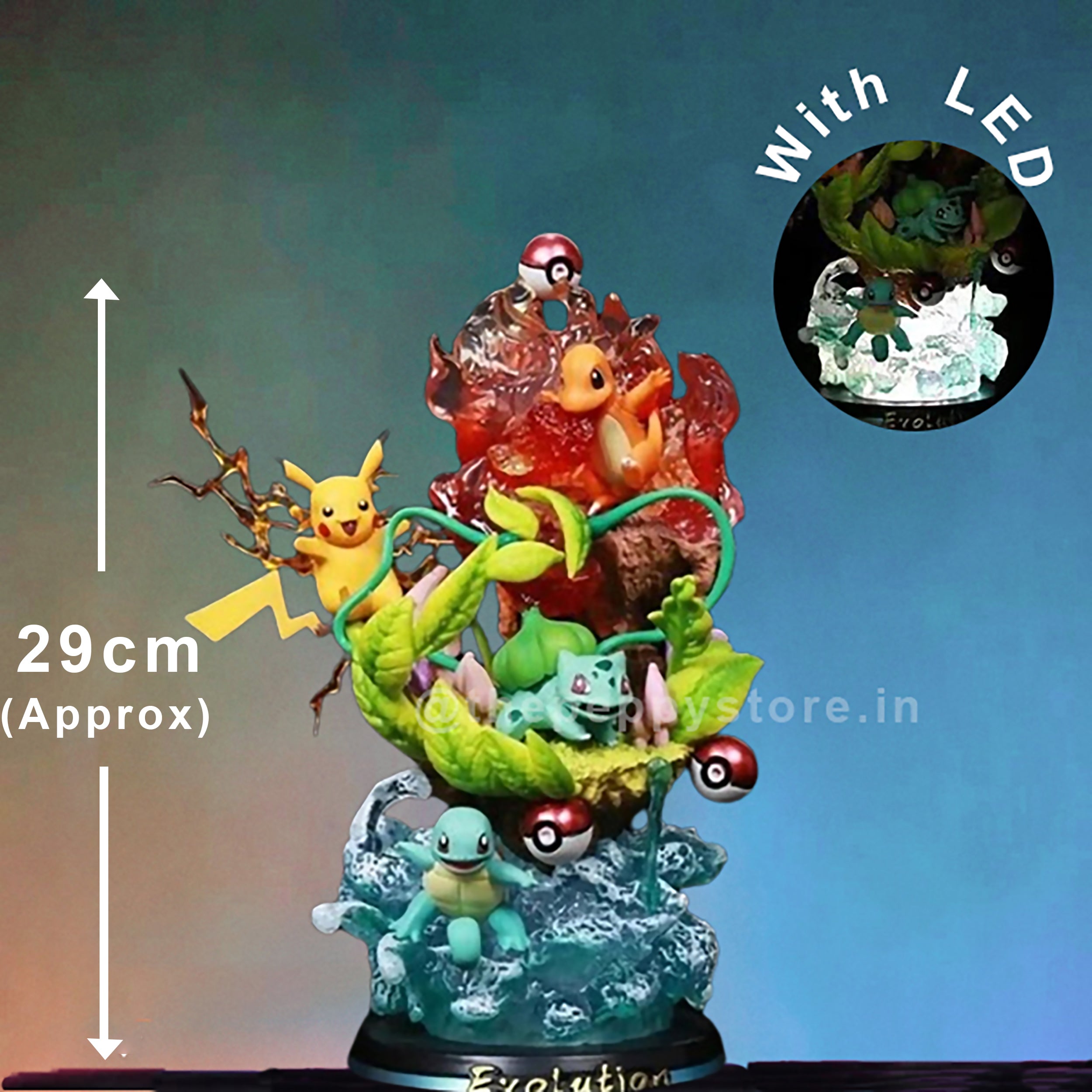 Pokemon Collectable Figure With Light -29 cm  (No COD Allowed On This Product) - Prepaid Orders Only