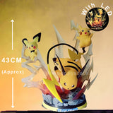 Pokemon Pikachu, Pichu and Raichu Collectable Figure With Lights - 43 cm (No Cod Allowed On This Product) - Prepaid Orders Only