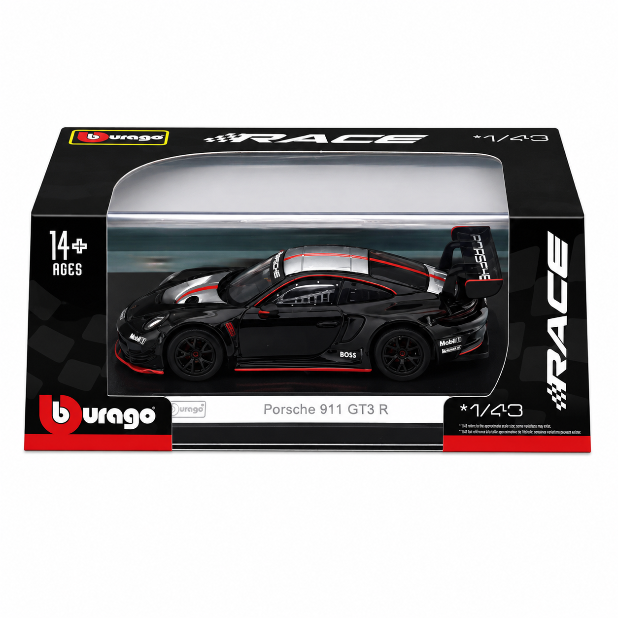 Porsche 911 GT3 RS Bburago Die-Cast Model Car – 1:43 Scale Premium Collectible with Display Case