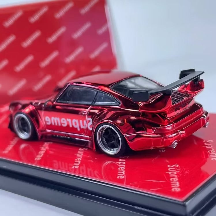 Porsche RWB 993 GT 1:64 Red Supreme-Inspired Diecast Model Car 4