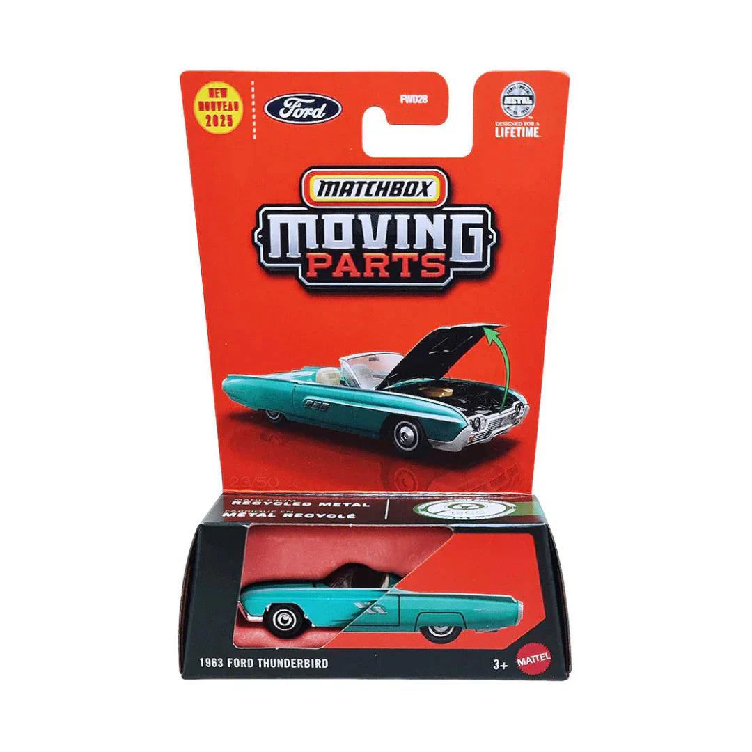 Matchbox Scale 1 : 64 Moving Parts 2025 Vehicles Exclusive Collection - 1963 Ford Thunderbird