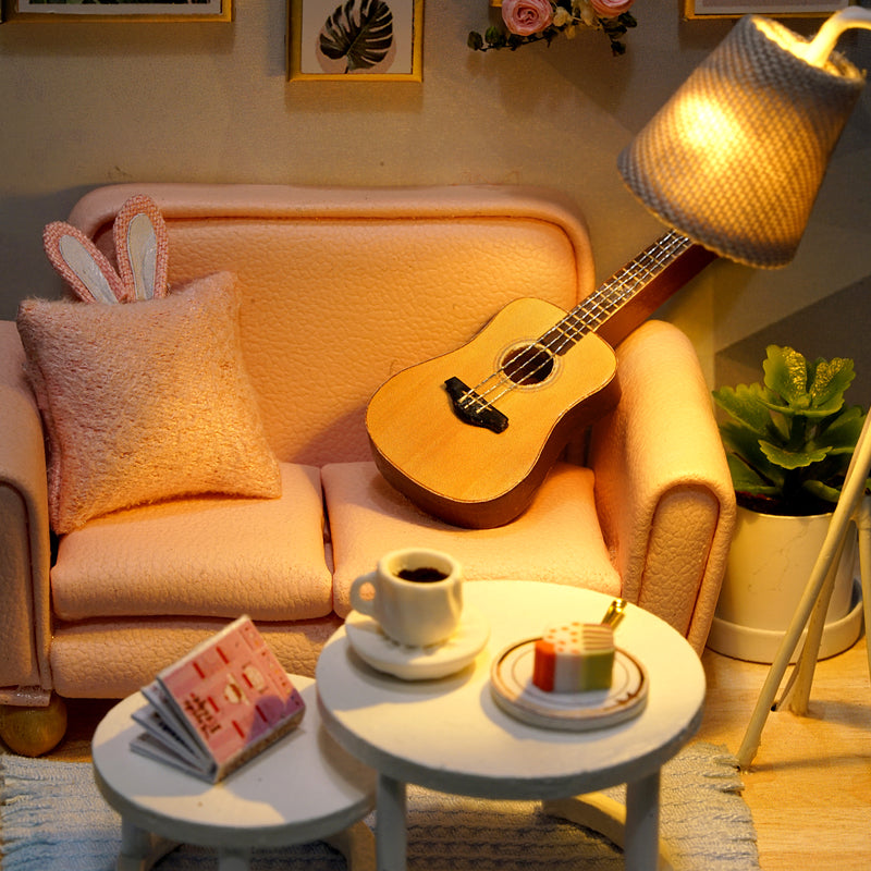 Cuteroom Diy Dollhouse - Corner of Happiness Series Miniature Kit - Afternoon Tea Time