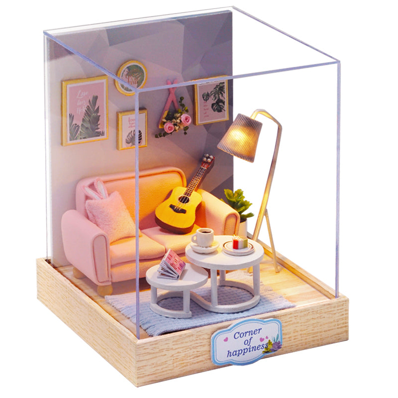 Cuteroom Diy Dollhouse - Corner of Happiness Series Miniature Kit - Afternoon Tea Time