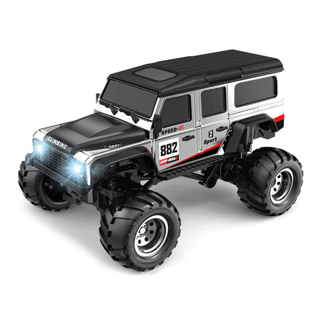 Racing Rally Mini Climb 1:64 2WD RC Car – Grey & Red Off-Road | 2.4GHz APP Control