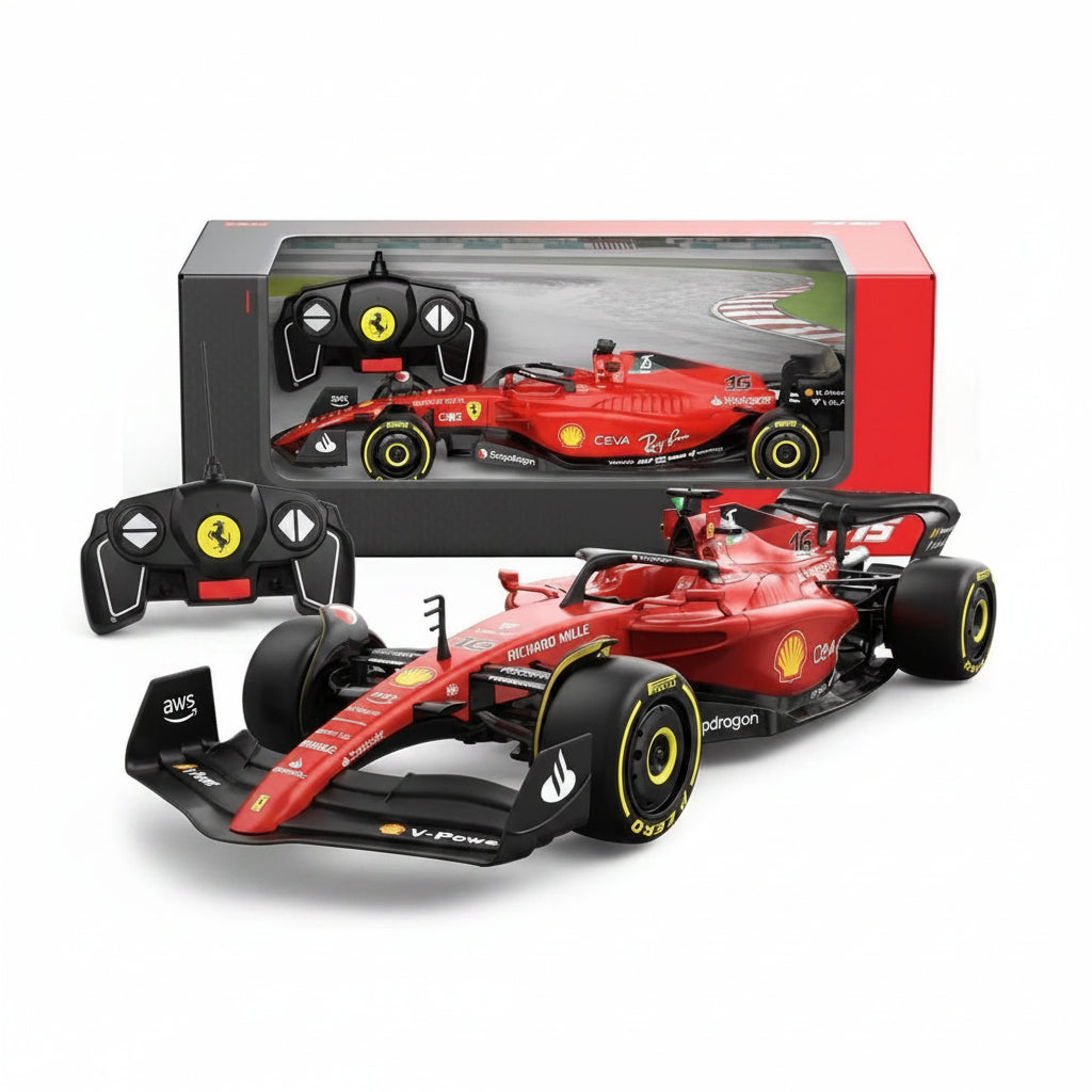 Rastar Official Licensed Ferrari F1-75 Formula 1 RC Car 1:12 Scale Remote Control Racing Car Charles Leclerc Number 16
