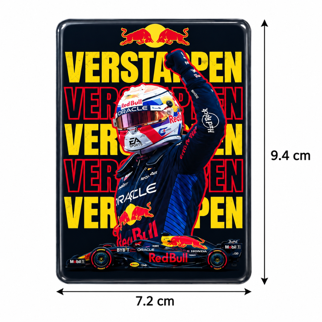 Red Bull Racing Driver Fridge Magnet – Formula 1 Racing Theme | 7.2 × 9.4 cm