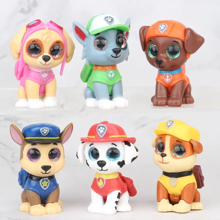 Paw Patrol Dog Figures (Set of 6)