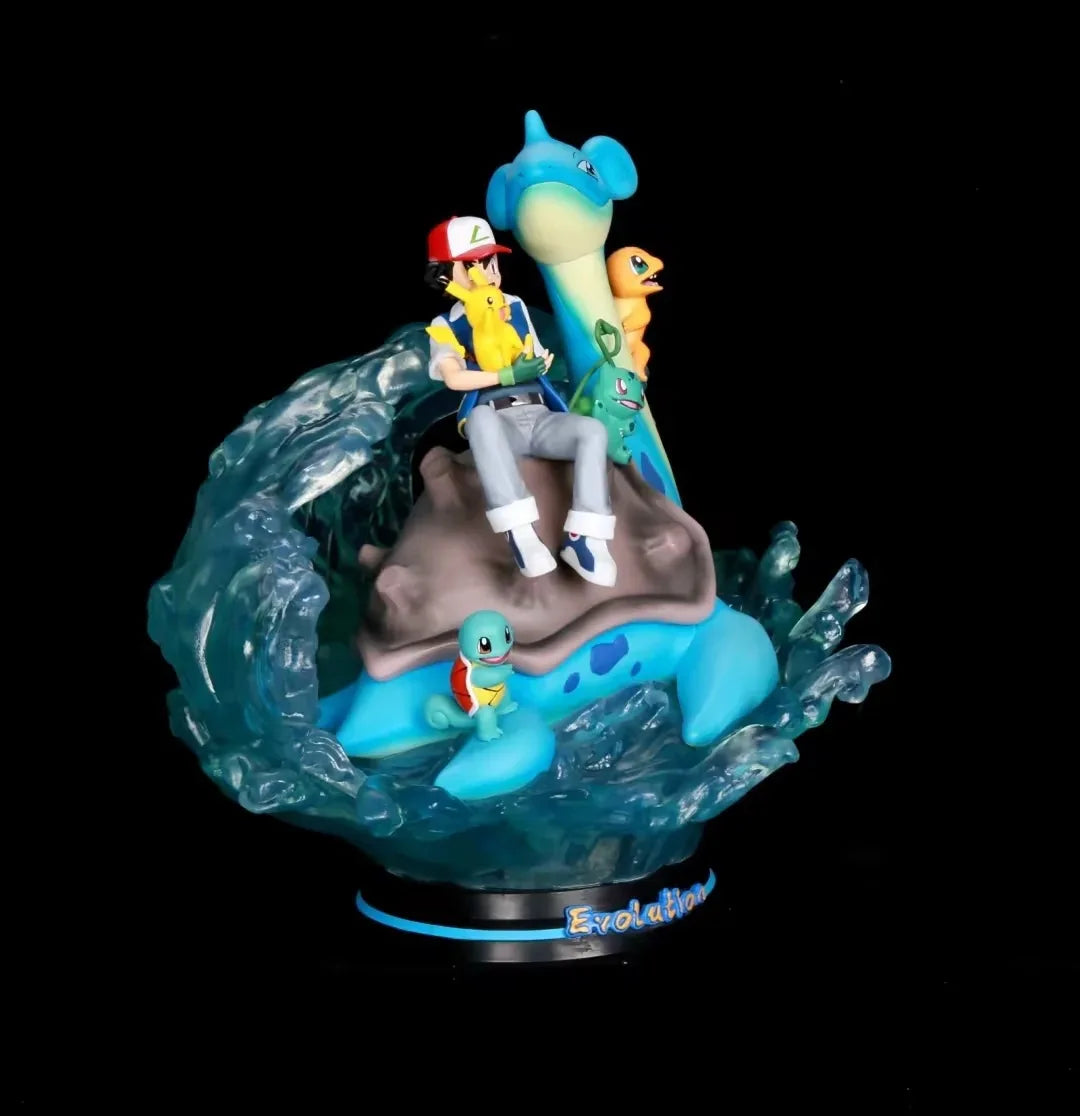 Pokemon Ash Ketchum On Lapras With Lights Figure- 28 cm (No Cod Allowed On This Product) - Prepaid Orders Only