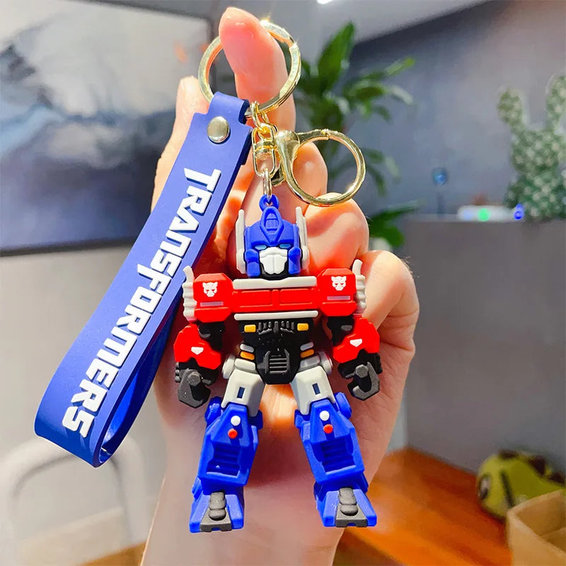 Transformers 3D Silicon Keychains With Bagcharm And Strap (Select from Drop Down Menu)