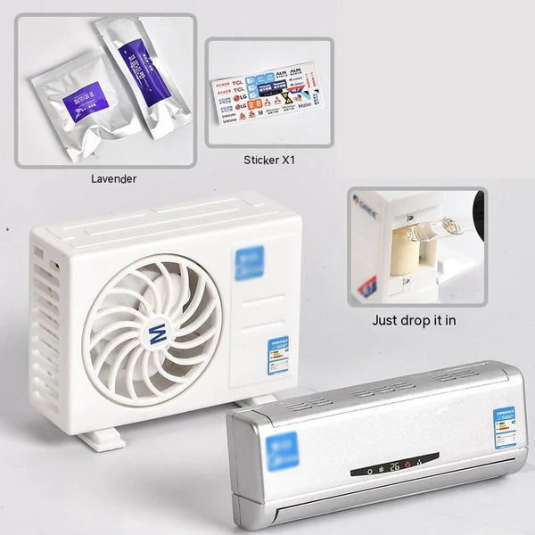 Solar Car Air Freshener Mini Air Conditioner (Fragrance Provided)