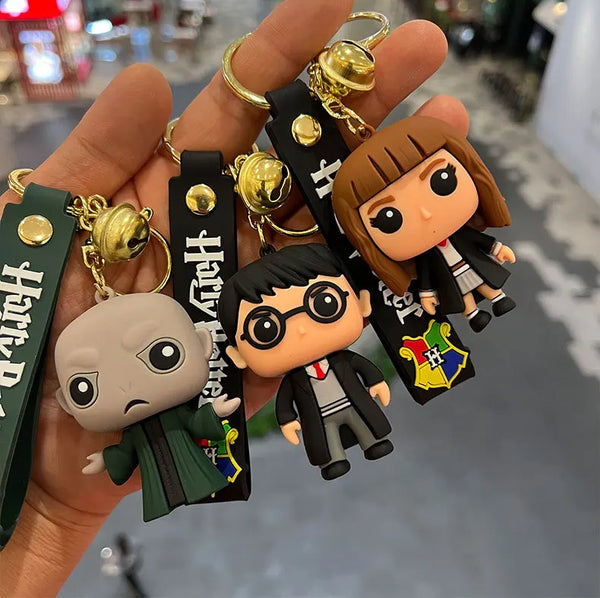 Harry Potter 3D Silicone Chibi Figure Keychain With Bagcharm and Strap (Select From Drop Down Menu)