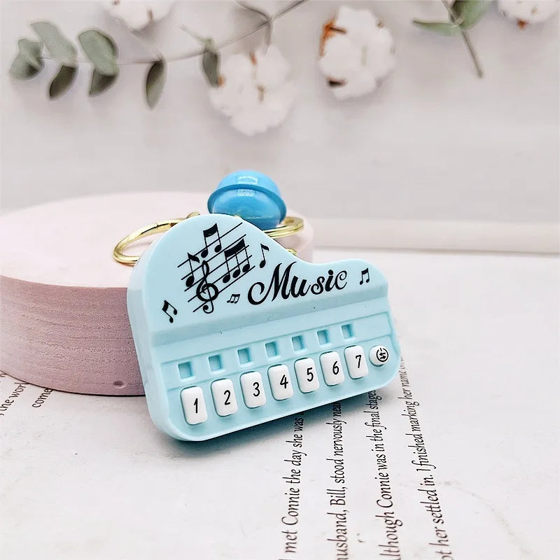 Musical Piano Keychain With Bagcharm (Select From Drop Down Menu)