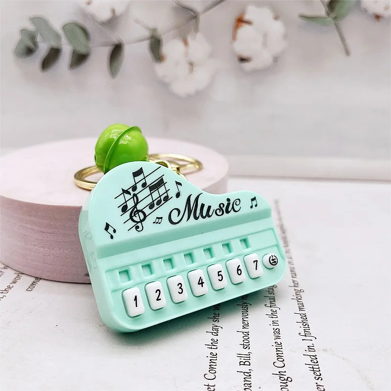 Musical Piano Keychain With Bagcharm (Select From Drop Down Menu)