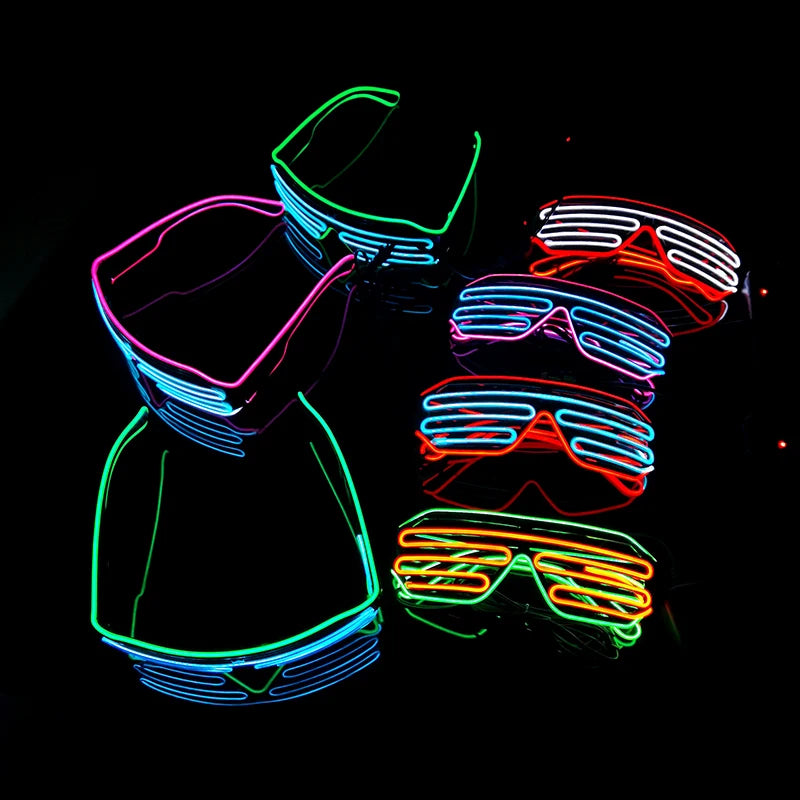 Colorful LED Glowing Party Flashing Light Glowing Glasses (Select From Drop Down Menu)