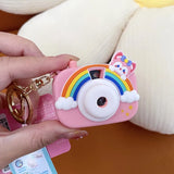 Quirky 3D Camera Projector Keychain with Bagcharm (Select From DropDown Menu)