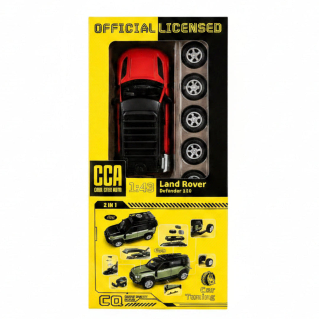 Scale 1 : 43 Official Licensed CCA Cool-Chic Auto 2-In-1 Land Rover Defender 110 Diecast Metal Model Car