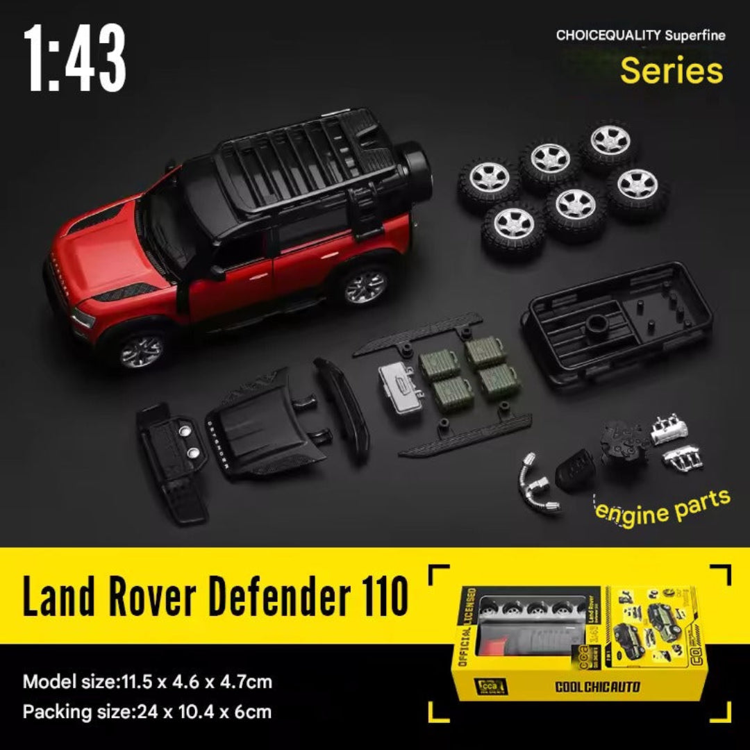 Scale 1 : 43 Official Licensed CCA Cool-Chic Auto 2-In-1 Land Rover Defender 110 Diecast Metal Model Car 