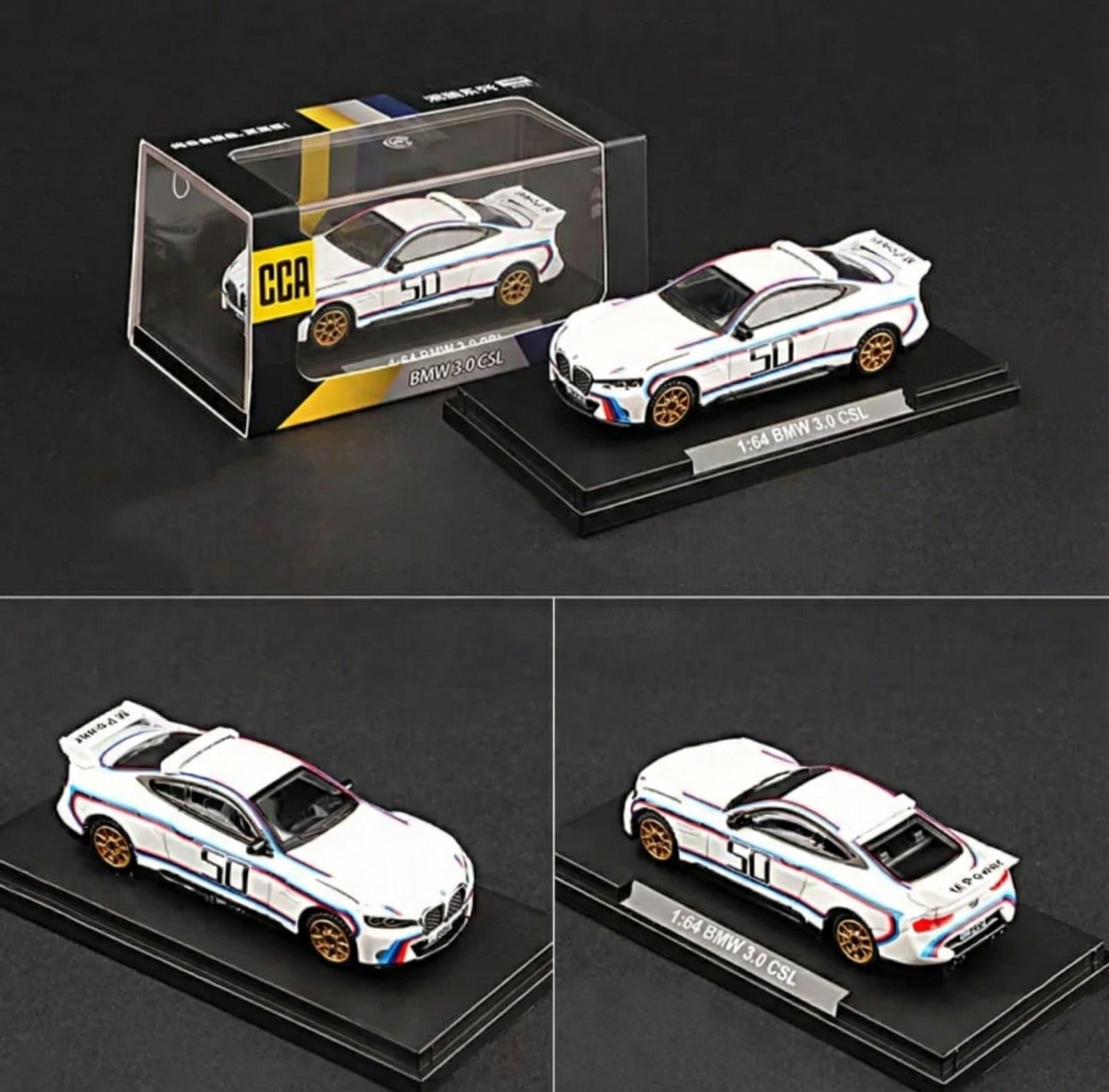 Scale 1 :64 CCA 010 BMW CSL 3.0 With Acrylic Case 
