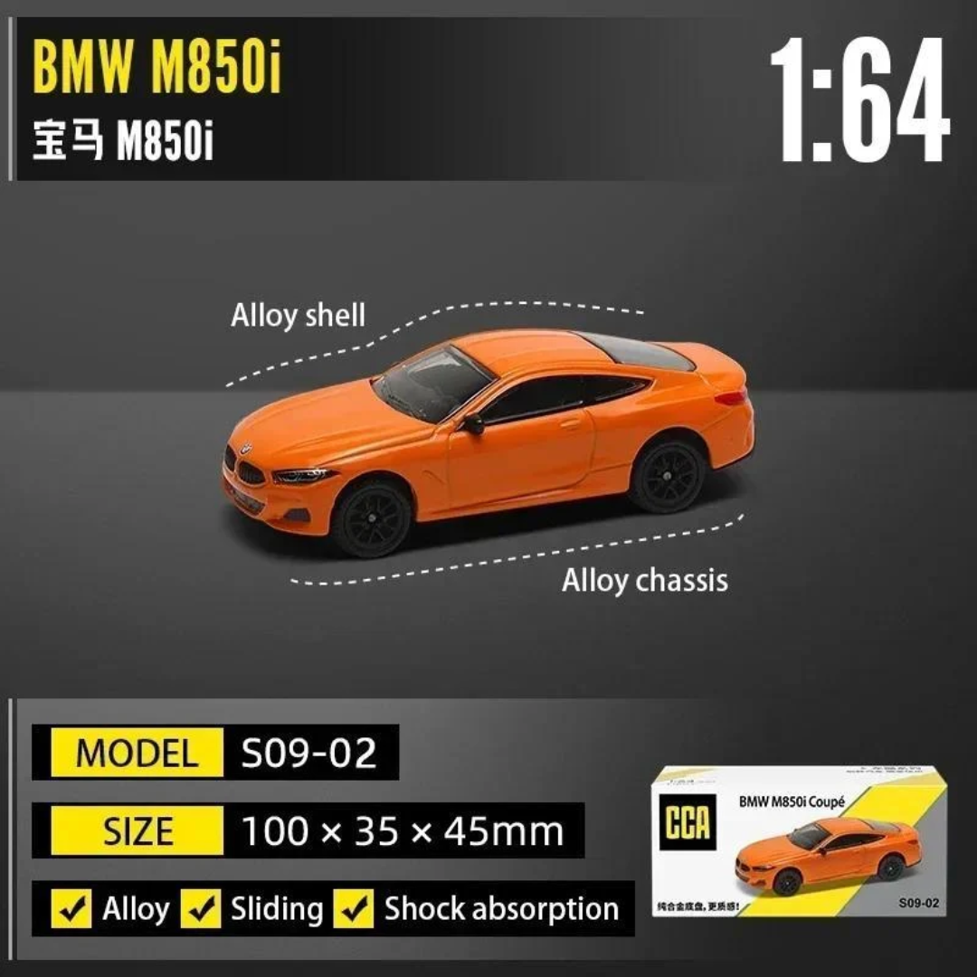 Scale 1 : 64 CCA BMW M850i Coupe Diecast Metal Model Car S09-02