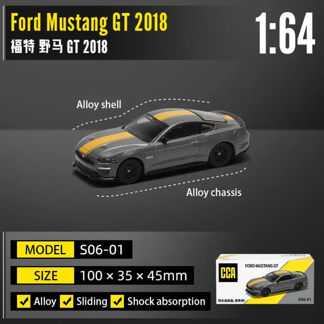 Scale 1 : 64 CCA Ford Mustang GT Diecast Metal Model Car S06-01