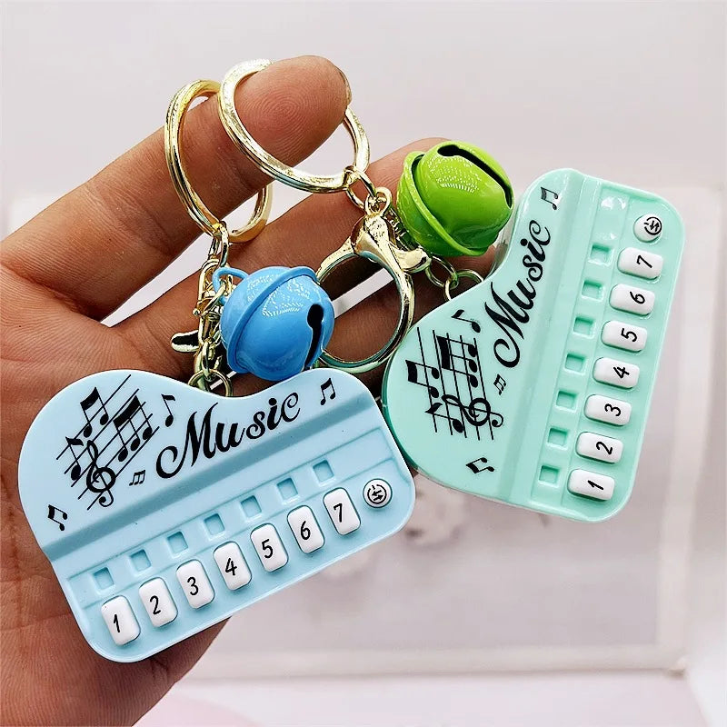 Musical Piano Keychain With Bagcharm (Select From Drop Down Menu)