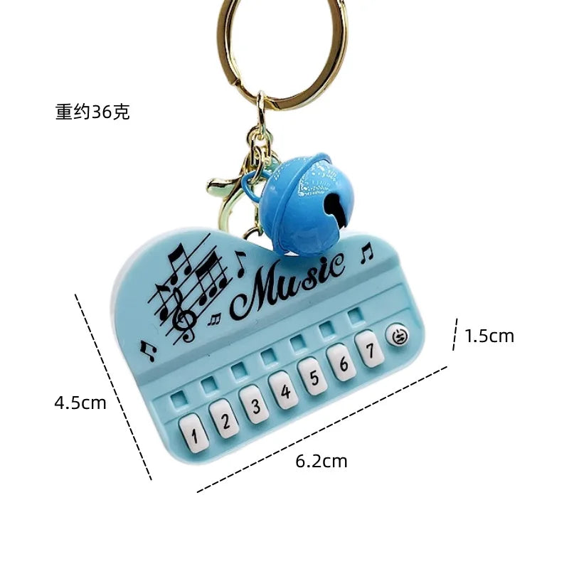 Musical Piano Keychain With Bagcharm (Select From Drop Down Menu)