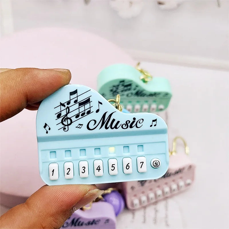 Musical Piano Keychain With Bagcharm (Select From Drop Down Menu)