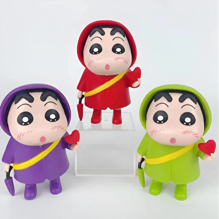 Shinchan Wearing Raincoat Figures (Select From Drop Down Menu)