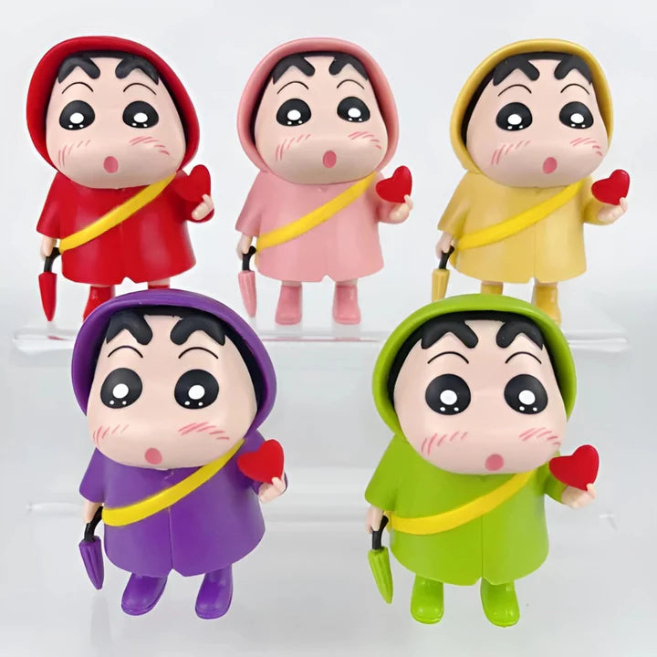 Shinchan Wearing Raincoat Figures (Select From Drop Down Menu)