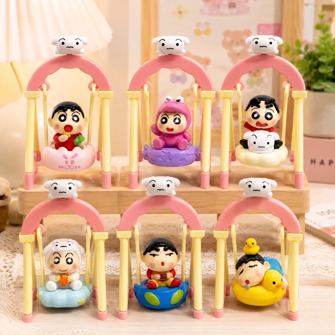 Shinchan Mini Swing Figure | Cute Shinchan Character Decorative Toy for Desk & Room Décor