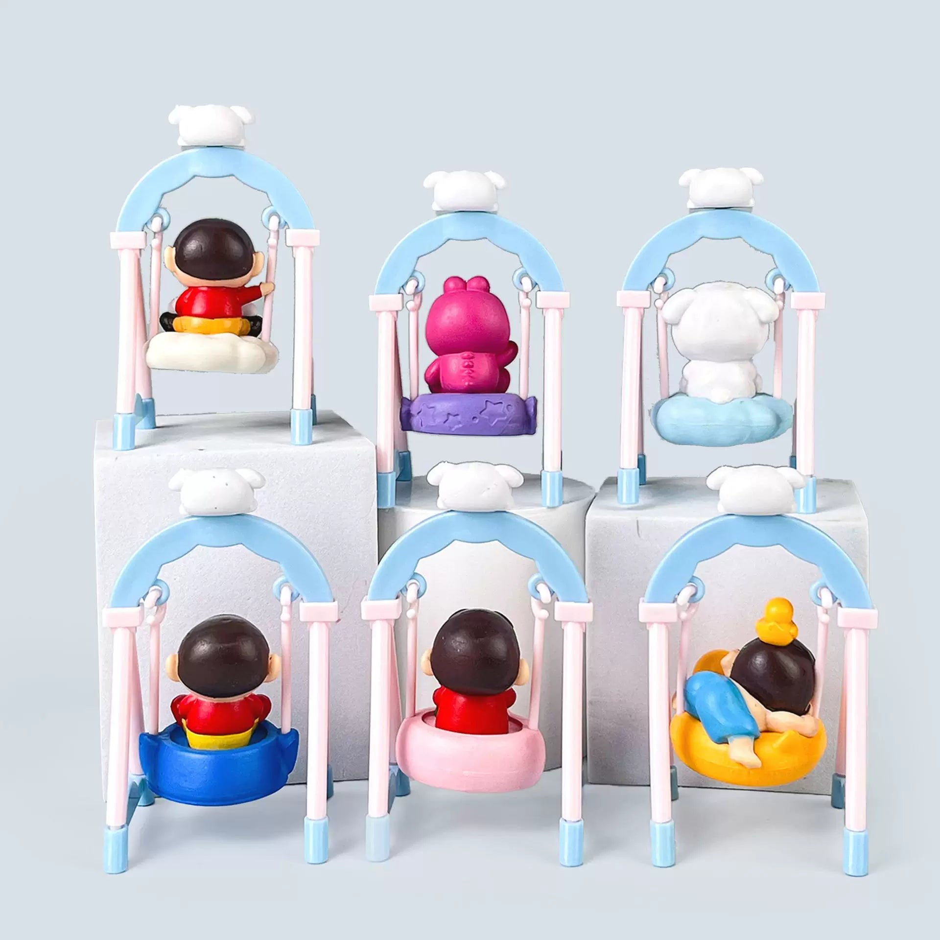 Shinchan Swing Moving Figure Set of 6 (11–12 cm)