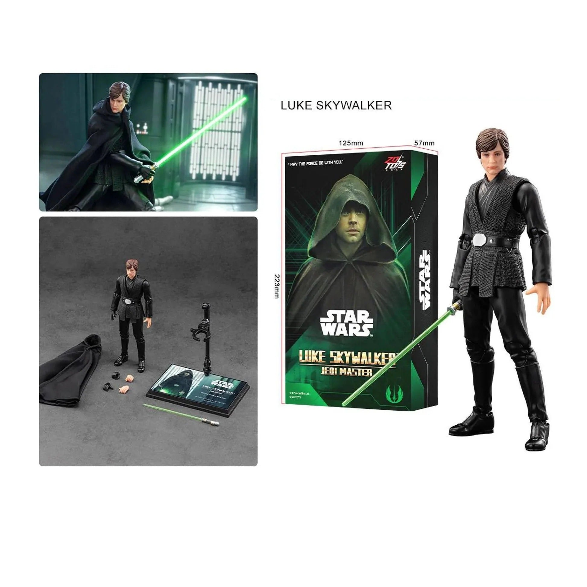 Starwars Luke Skywalker Action Figure By Zd Toys