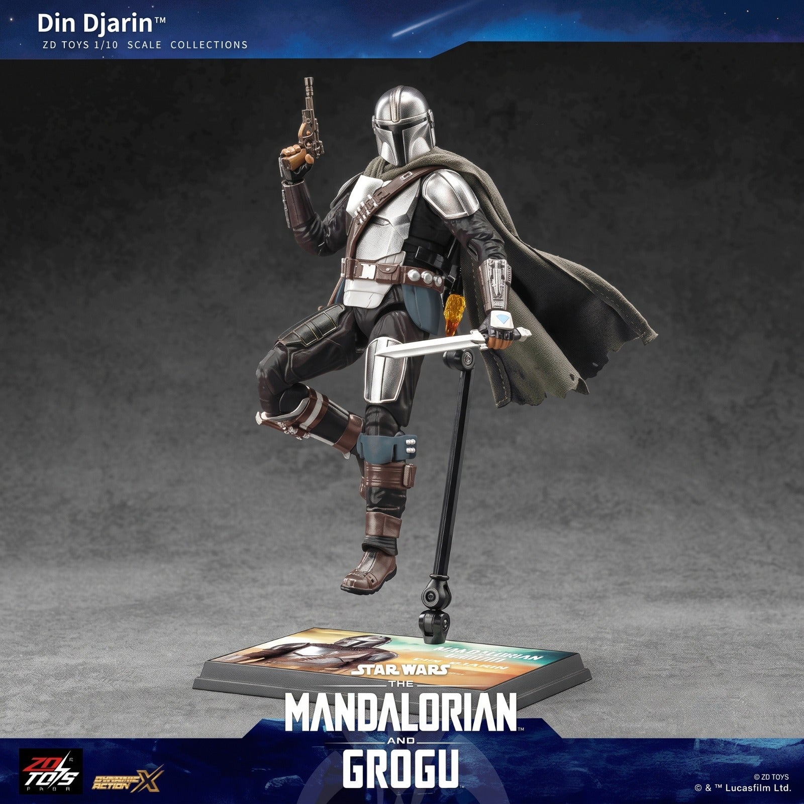 Starwars Mandalorian Action Figure By Zd Toys