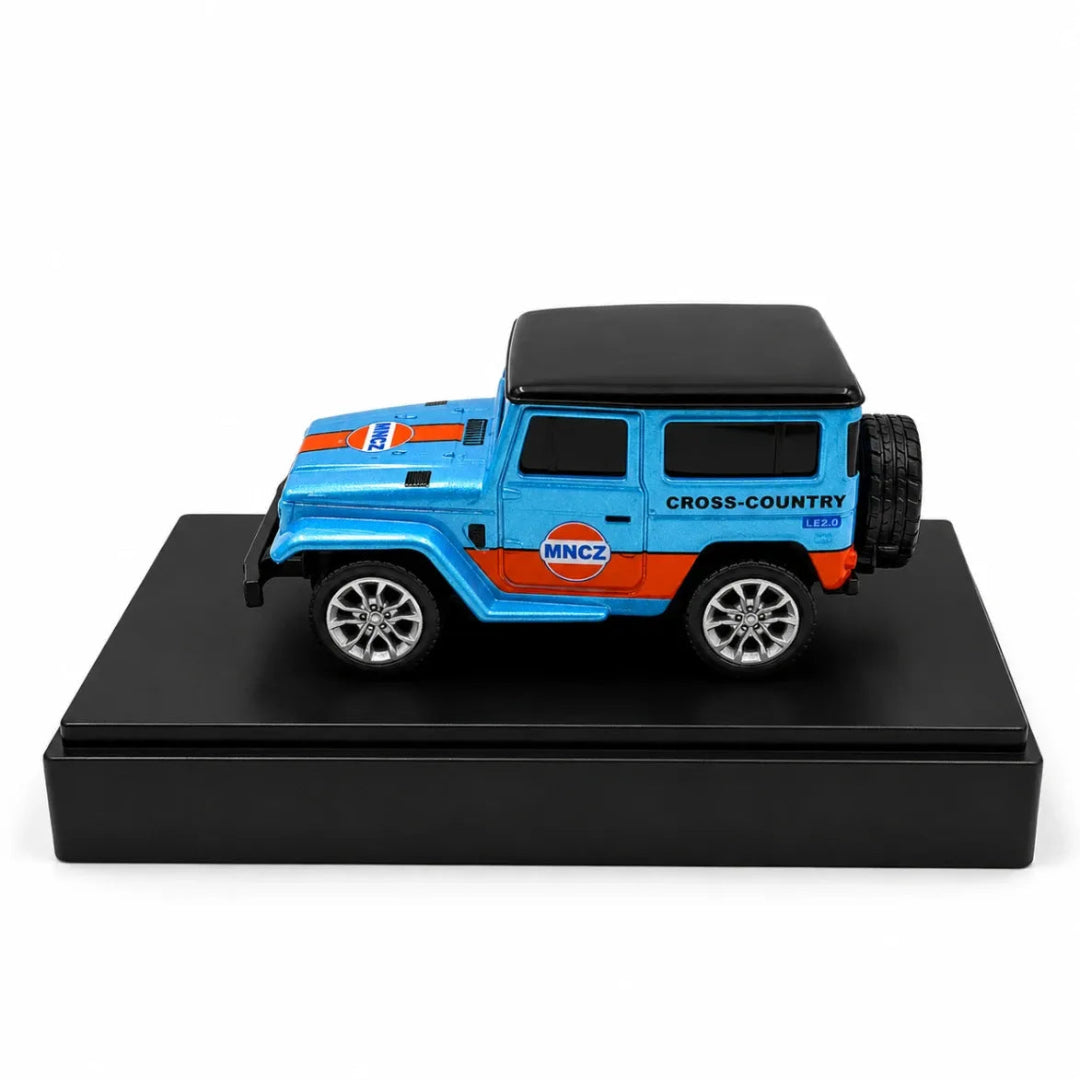 TRASPED 1:64 Mini R/C Speed-Regulating Alloy Model Car – Blue Cross-Country Edition