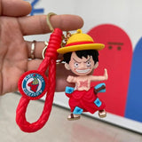 One Piece 3D Silicon Keychain with Bagcharm and Strap (Choose From DropDown Menu)