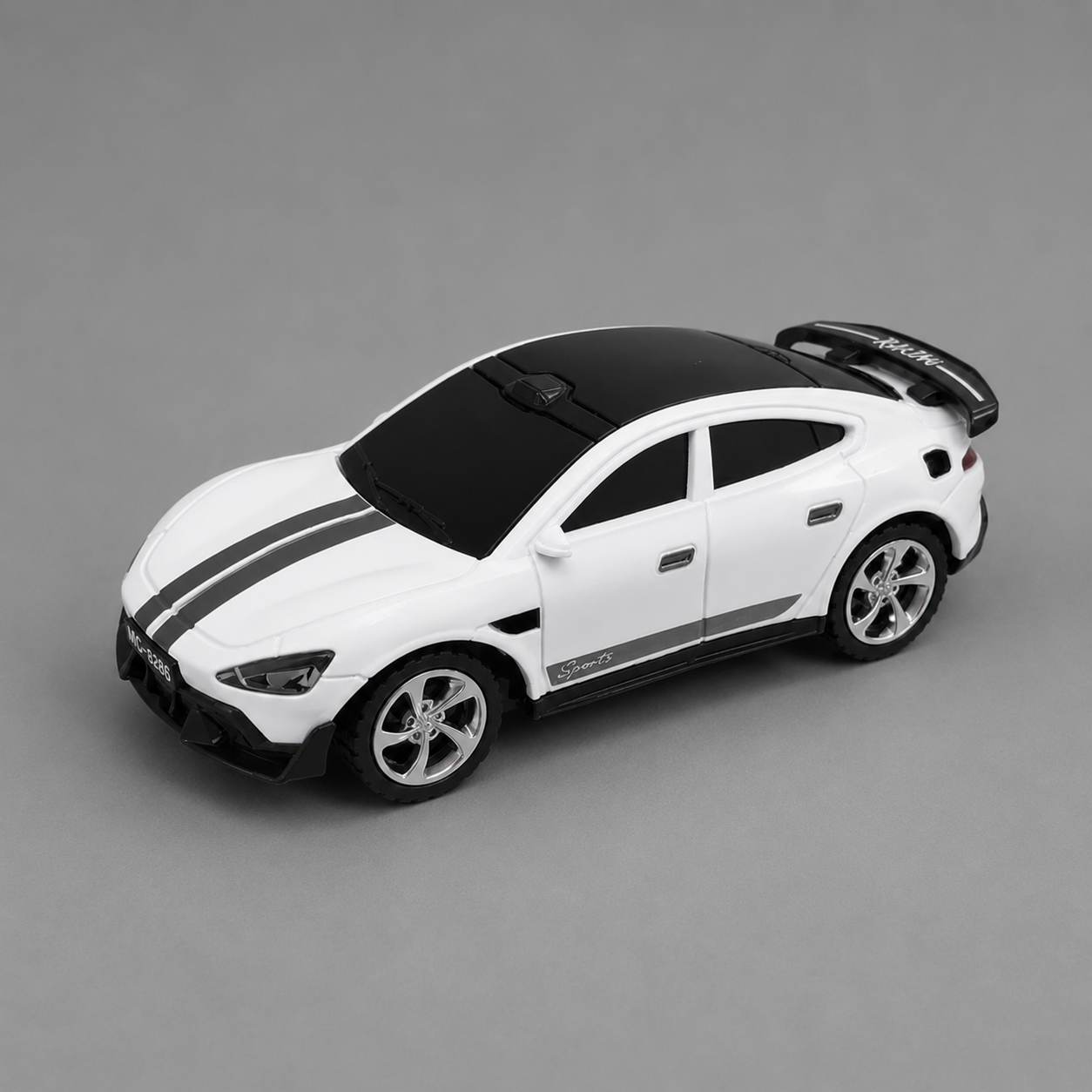 Trasped Mini RC Sports Car 1:64 Scale with 2.4GHz Remote Control– Alloy Model Sports Car (White) 