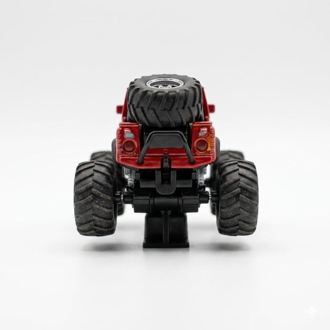 Trasped Mini Remote Control Monster Truck with LED Lights, 2.4GHz Remote & App Control (Pink & Red)
