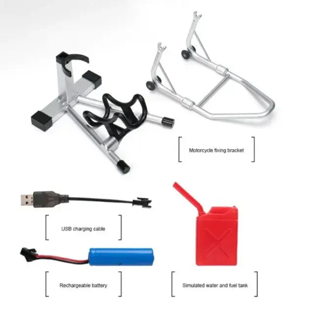 Suzuki Hayabusa GSX-1300R Alloy Model 1:6 Scale Collectible Alloy Metal Diecast Motorcycle Model with Sound, Light & Dynamic Display - Battery Operated