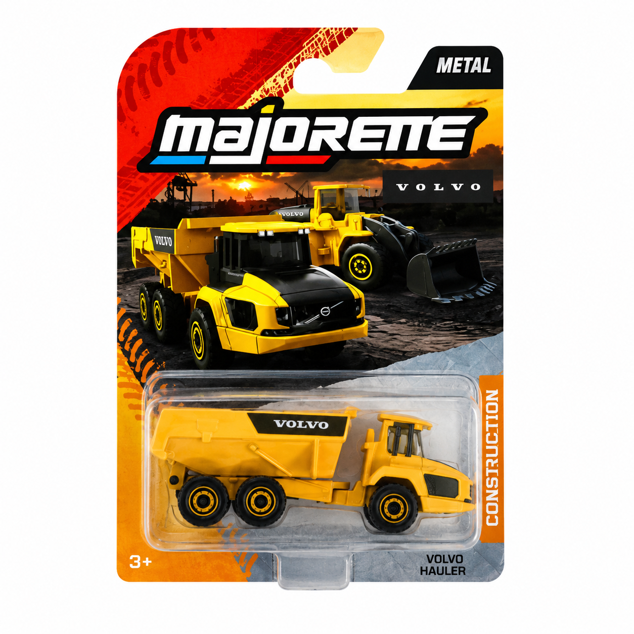 Majorette Volvo Hauler 1:64 Scale Die-Cast Construction Truck | Metal Miniature Vehicle