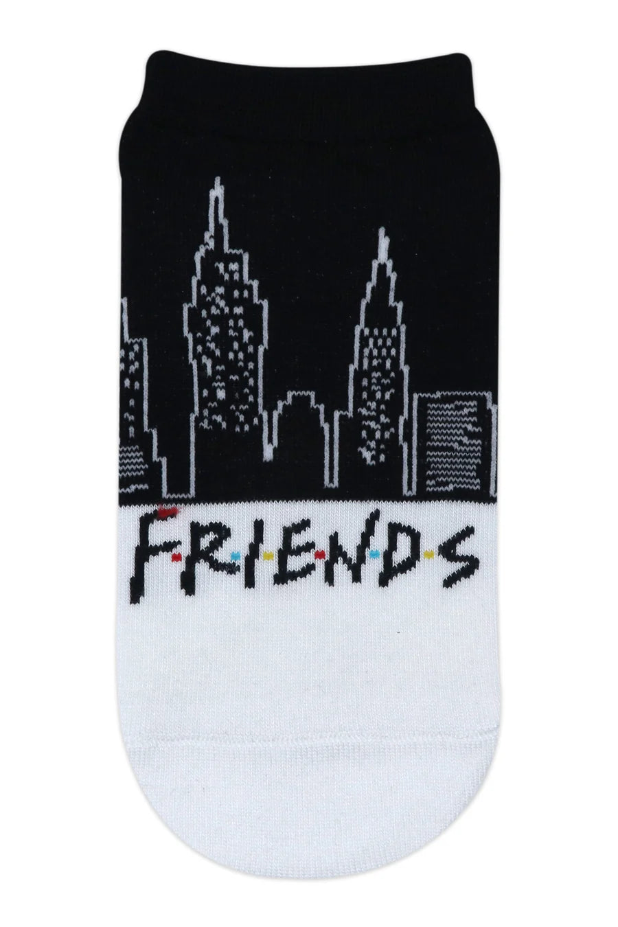 Friends Logo and Central Perk Lowcut Socks For Women - Black (Pack Of 3)